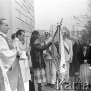 25.04.1981, Warszawa, Polska.
Uroczystość poświęcenia sztandaru NSZZ 