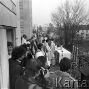 25.04.1981, Warszawa, Polska.
Uroczystość poświęcenia sztandaru NSZZ 