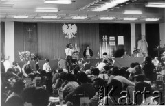 Sierpień 1980, Gdańsk, Polska.
Strajk w Stoczni Gdańskiej im. Lenina, sala BHP.
Fot. NN, zbiory Ośrodka KARTA, udostepnił Witold Kazuro.
