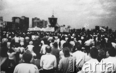 12.06.1987, Gdańsk - Zaspa, Polska.
Trzecia pielgrzymka papieża Jana Pawła II do Polski. Msza święta celebrowana przez Ojca Świętego.
Fot. NN, Archiwum Federacji Młodzieży Walczącej, zbiory Ośrodka KARTA