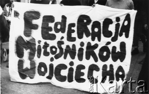 1.06.1989, Gdańsk, Polska.
Happening Federacji Młodzieży Walczącej pod hasłem: 