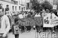 1.06.1989, Gdańsk, Polska.
Happening Federacji Młodzieży Walczącej pod hasłem: 