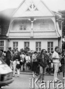 8.06.1989, Gdańsk, Polska.
Manifestacja przed konsulatem Chin w związku z masakrą na Placu Niebiańskiego Spokoju w Pekinie w dniu 4 czerwca 1989 roku.
Fot. NN, Archiwum Federacji Młodzieży Walczącej, zbiory Ośrodka KARTA