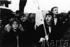 2.03.1990, Gdańsk, Polska.
Happening Federacji Młodzieży Walczącej.
Fot. NN, Archiwum Federacji Młodzieży Walczącej, zbiory Ośrodka KARTA