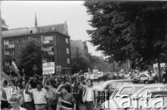 Lata 80., Gdańsk, Polska.
Niezależna manifestacja.
Fot. NN, Archiwum Federacji Młodzieży Walczącej, zbiory Ośrodka KARTA.