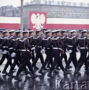 9.05.1979, Warszawa, Polska.
Obchody Dnia Zwycięstwa na pl. Zwycięstwa (ob. pl. Józefa Piłsudskiego).
Fot. Edward Grochowicz, zbiory Ośrodka KARTA