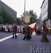 1.08.1979, Warszawa, Polska.
Odsłonięcie pomnika Powstańców Warszawy wg. projektu Andrzeja Domańskiego na pl. Powstańców Warszawy.
Fot. Edward Grochowicz, zbiory Ośrodka KARTA