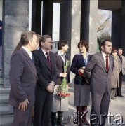 1980, Warszawa, Polska.
Wizyta I sekretarza KC PZPR Edwarda Gierka w Akademii Wychowania Fizycznego, prawdopodobnie przed posiedzeniem Frontu Jedności Narodu.
Fot. Edward Grochowicz, zbiory Ośrodka KARTA