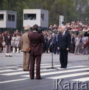 9.05.1980, Warszawa, Polska.
Obchody Dnia Zwycięstwa. Na uroczystości 35. rocznicy zakończenia II wojny światowej przemawia I sekretarz Komitetu Centralnego Polskiej Zjednoczonej Partii Robotniczej Edward Gierek.
Fot. Edward Grochowicz, zbiory Ośrodka KARTA