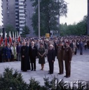 20.05.1981, Warszawa, Polska. 
Uroczystość odsłonięcia popiersia Naczelnego Wodza Polskich Sił Zbrojnych i premiera Rządu RP na Uchodźstwie gen. Władysława Sikorskiego w 100. rocznicę jego urodzin. Pomnik stoi przy ul. Tureckiej 3, w miejscu gdzie do 1939 r. znajdowała się willa generała. 3. z prawej przewodniczący Rady Państwa Henryk Jabłoński, 4. z prawej prezes Rady Naczelnej Związku Bojowników o Wolność i Demokrację Mieczysław Moczar.
Fot. Edward Grochowicz, zbiory Ośrodka KARTA