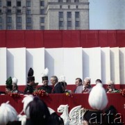 1.05.1980, Warszawa, Polska.
Obchody Święta Pracy. I sekretarz KC PZPR Edward Gierek przyjmuje delegację górników.
Fot. Edward Grochowicz, zbiory Ośrodka KARTA