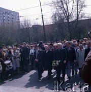 19.04.1983, Warszawa, Polska.
Obchody 40. rocznicy wybuchu powstania w getcie warszawskim. Składanie wieńcy.
Fot. Edward Grochowicz, zbiory Ośrodka KARTA