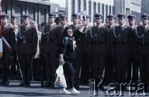 18.04.1988, Warszawa, Polska.
Otwarcie Traktu Pamięci Męczeństwa i Walki Żydów, w przeddzień obchodów 45. rocznicy powstania w getcie warszawskim.
Fot. Edward Grochowicz, zbiory Ośrodka KARTA