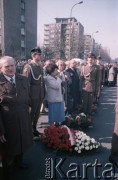 18.04.1988, Warszawa, Polska.
Otwarcie Traktu Pamięci Męczeństwa i Walki Żydów, w przeddzień obchodów 45. rocznicy powstania w getcie warszawskim.
Fot. Edward Grochowicz, zbiory Ośrodka KARTA