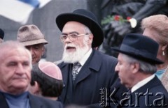 18.04.1988, Warszawa, Polska.
Otwarcie Traktu Pamięci Męczeństwa i Walki Żydów, w przeddzień obchodów 45. rocznicy powstania w getcie warszawskim.
Fot. Edward Grochowicz, zbiory Ośrodka KARTA