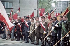 1.05.1984, Warszawa, Polska.
Obchody Święta Pracy. Pochód pierwszomajowy.
Fot. Edward Grochowicz, zbiory Ośrodka KARTA