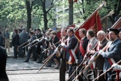 1.05.1984, Warszawa, Polska.
Obchody Święta Pracy. Pochód pierwszomajowy.
Fot. Edward Grochowicz, zbiory Ośrodka KARTA