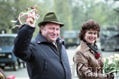 1.05.1985, Warszawa, Polska. 
Obchody Święta Pracy. Uczestnicy pochodu. 
Fot. Edward Grochowicz, zbiory Ośrodka KARTA