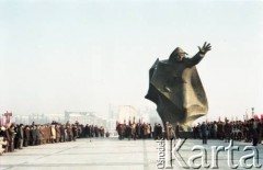 17.01.1985, Warszawa, Polska.
Uroczystość odsłonięcia Pomnika Kościuszkowców na Pradze w 40. rocznicę wyzwolenia Warszawy. 
Fot. Edward Grochowicz, zbiory Ośrodka KARTA