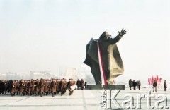 17.01.1985, Warszawa, Polska.
Uroczystość odsłonięcia Pomnika Kościuszkowców na Pradze w 40. rocznicę wyzwolenia Warszawy. 
Fot. Edward Grochowicz, zbiory Ośrodka KARTA