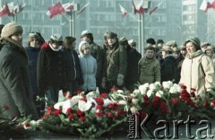 17.01.1985, Warszawa, Polska.
Uroczystość odsłonięcia Pomnika Kościuszkowców na Pradze w 40. rocznicę wyzwolenia Warszawy. 
Fot. Edward Grochowicz, zbiory Ośrodka KARTA