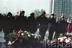 17.01.1985, Warszawa, Polska.
Uroczystość odsłonięcia Pomnika Kościuszkowców na Pradze w 40. rocznicę wyzwolenia Warszawy. 
Fot. Edward Grochowicz, zbiory Ośrodka KARTA