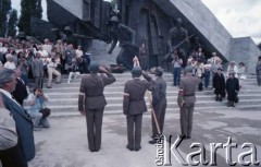 1.08.1989, Warszawa, Polska.
Odsłonięcie Pomnika Powstania Warszawskiego na placu Krasińskich w 45. rocznicę wybuchu powstania.
Fot. Edward Grochowicz, zbiory Ośrodka KARTA
