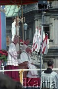 4.06.1979, Częstochowa, Polska.
Pierwsza pielgrzymka papieża Jana Pawła II do Polski w dniach 2-10 czerwca 1979 roku. Ojciec Święty podczas mszy świętej na Jasnej Górze.
Fot. Edward Grochowicz, zbiory Ośrodka KARTA