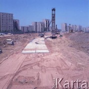 17.09.1983, Warszawa, Polska.
Budowa I linii metra w Warszawie, na odcinku wzdłuż al. Komisji Edukacji Narodowej.
Fot. Edward Grochowicz, zbiory Ośrodka KARTA