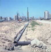 17.09.1983, Warszawa, Polska.
Budowa I linii metra w Warszawie, na odcinku wzdłuż al. Komisji Edukacji Narodowej.
Fot. Edward Grochowicz, zbiory Ośrodka KARTA