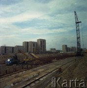 6.10.1983, Warszawa, Polska.
Budowa I linii metra na odcinku wzdłuż al. Komisji Edukacji Narodowej.
Fot. Edward Grochowicz, zbiory Ośrodka KARTA