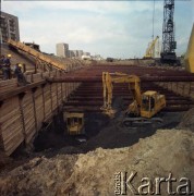 6.10.1983, Warszawa, Polska.
Budowa I linii metra na odcinku wzdłuż al. Komisji Edukacji Narodowej.
Fot. Edward Grochowicz, zbiory Ośrodka KARTA