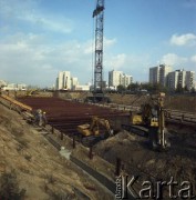 6.10.1983, Warszawa, Polska.
Budowa I linii metra na odcinku wzdłuż al. Komisji Edukacji Narodowej.
Fot. Edward Grochowicz, zbiory Ośrodka KARTA