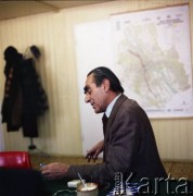 17.12.1983, Warszawa, Polska.
Spotkanie przedstawicieli władz dotyczące budowy I linii metra w Warszawie.
Fot. Edward Grochowicz, zbiory Ośrodka KARTA
