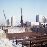 17.12.1983, Warszawa, Polska.
Budowa tunelu I linii metra tzw. metodą berlińśką.
Fot. Edward Grochowicz, zbiory Ośrodka KARTA