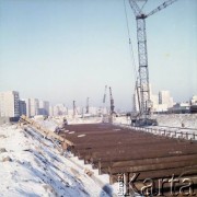 17.12.1983, Warszawa, Polska.
Budowa I linii metra na Ursynowie.
Fot. Edward Grochowicz, zbiory Ośrodka KARTA