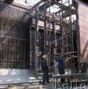 9.04.1984, Warszawa, Polska.
Budowa tunelu I linii metra w Warszawie.
Fot. Edward Grochowicz, zbiory Ośrodka KARTA