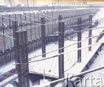 1985, Warszawa, Polska.
Budowa I linii metra w Warszawie.
Fot. Edward Grochowicz, zbiory Ośrodka KARTA
