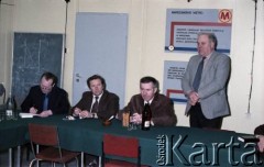 17.04.1986, Warszawa, Polska.
Wizyta Pełnomocnika ZSRR do spraw budowy metra w siedzibie Metroprojektu.
Fot. Edward Grochowicz, zbiory Ośrodka KARTA