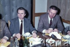 19.04.1986, Warszawa, Polska.
Podpisanie umowy związanej z budową I linii metra w Warszawie.
Fot. Edward Grochowicz, zbiory Ośrodka KARTA