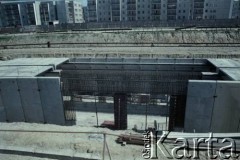 Maj 1986, Warszawa, Polska.
Budowa tunelu I linii metra w Warszawie.
Fot. Edward Grochowicz, zbiory Ośrodka KARTA