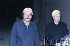 8.10.1986, Warszawa, Polska.
Wizyta przedstawicieli władz na terenie budowy I linii metra w Warszawie.
Fot. Edward Grochowicz, zbiory Ośrodka KARTA