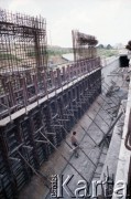6.07.1987, Warszawa, Polska.
Budowa tunelu I linii metra, prawdopodobnie na Kabatach.
Fot. Edward Grochowicz, zbiory Ośrodka KARTA