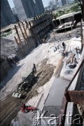 6.07.1987, Warszawa, Polska.
Budowa tunelu I linii metra, prawdopodobnie na Kabatach.
Fot. Edward Grochowicz, zbiory Ośrodka KARTA