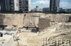12.07.1987, Warszawa, Polska.
Budowa I linii metra wzdłuż al. Komisji Edukacji Narodowej.
Fot. Edward Grochowicz, zbiory Ośrodka KARTA