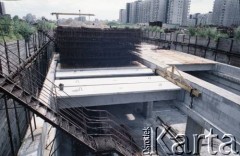 12.07.1987, Warszawa, Polska.
Budowa I linii metra wzdłuż al. Komisji Edukacji Narodowej.
Fot. Edward Grochowicz, zbiory Ośrodka KARTA