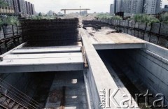 12.07.1987, Warszawa, Polska.
Budowa I linii metra wzdłuż al. Komisji Edukacji Narodowej.
Fot. Edward Grochowicz, zbiory Ośrodka KARTA