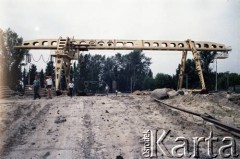 12.07.1987, Warszawa, Polska.
Budowa I linii metra.
Fot. Edward Grochowicz, zbiory Ośrodka KARTA