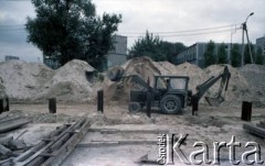 Sierpień 1988, Warszawa, Polska.
Budowa I linii metra.
Fot. Edward Grochowicz, zbiory Ośrodka KARTA