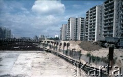 Sierpień 1988, Warszawa, Polska.
Budowa tunelu I linii metra wzdłuż al. Komisji Edukacji Narodowej.
Fot. Edward Grochowicz, zbiory Ośrodka KARTA